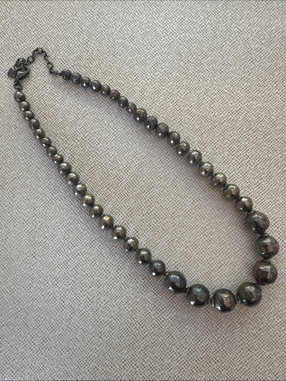 Silpada Hematite-Finish Faceted Bead Necklace